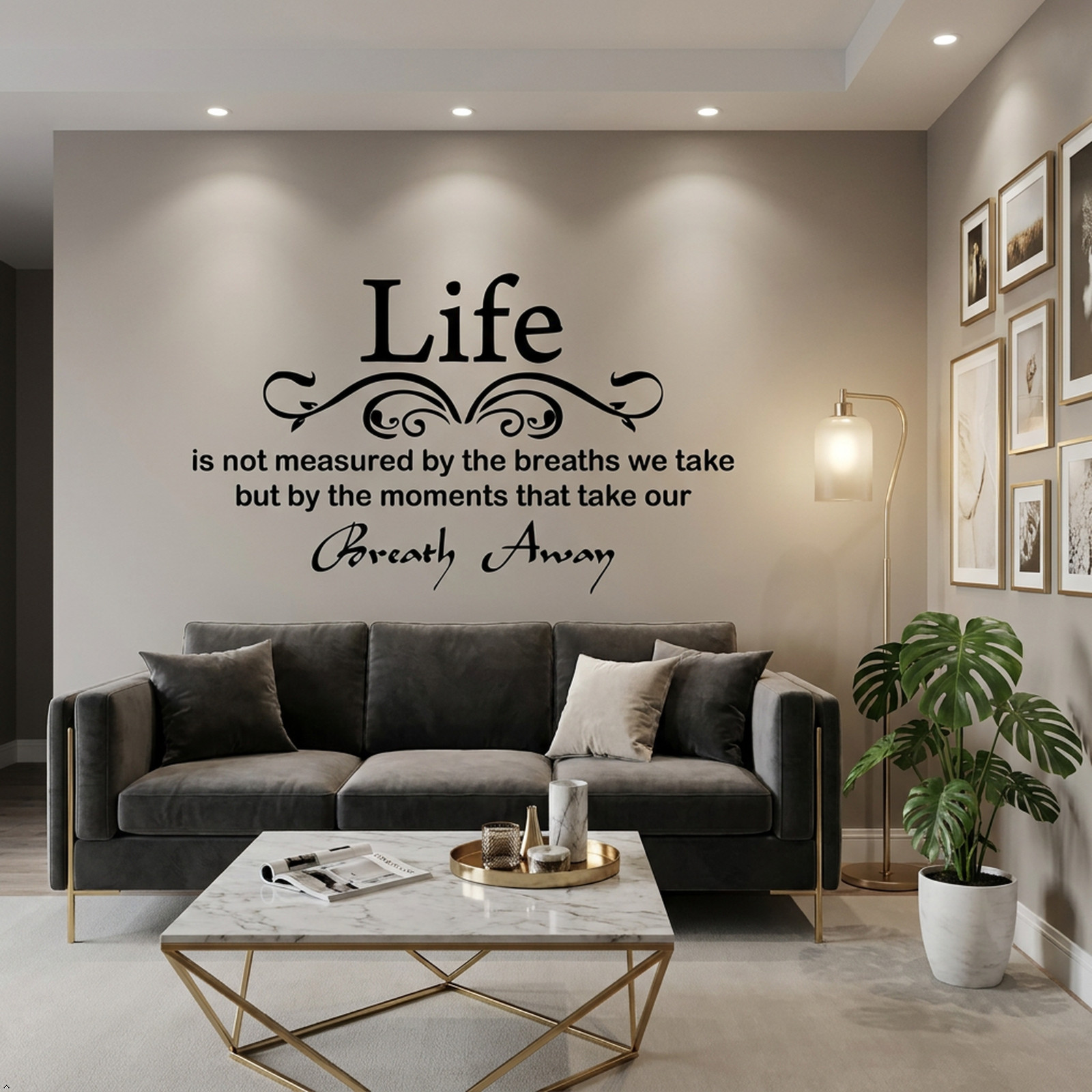 Life is Not Measured Vinyl Wall Lettering Stickers Quotes Sayings Art decal