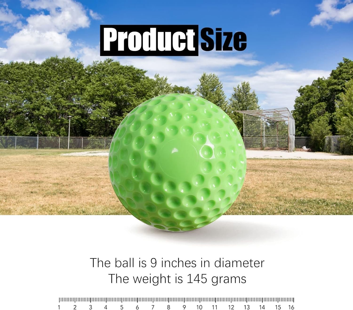 Baseballs 12 Pack Dimpled Baseballs, 9-Inch Pitching Machine Balls for Hand-E…