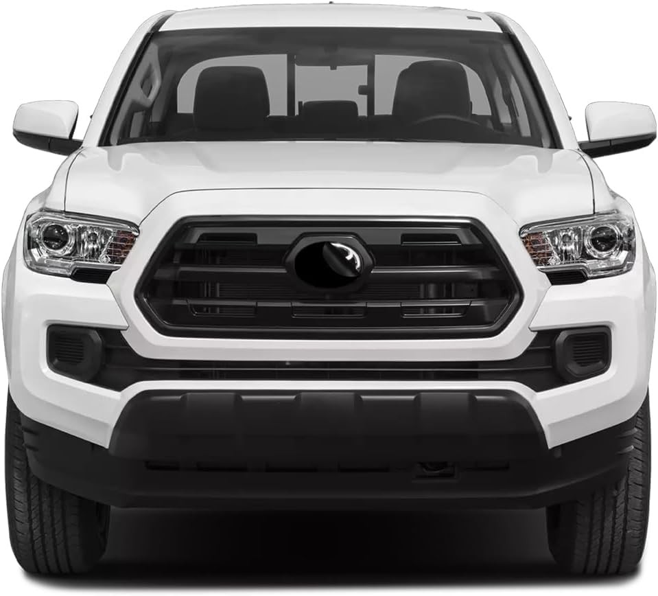 Pre-Cut Front Emblem Tint Compatible with Toyota Tacoma Limited, TRD Dark Smoke