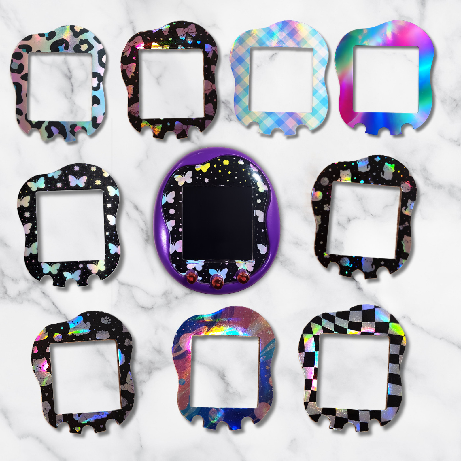 Holographic Faceplate for Tamagotchi Uni | Holographic Custom Uni Cover