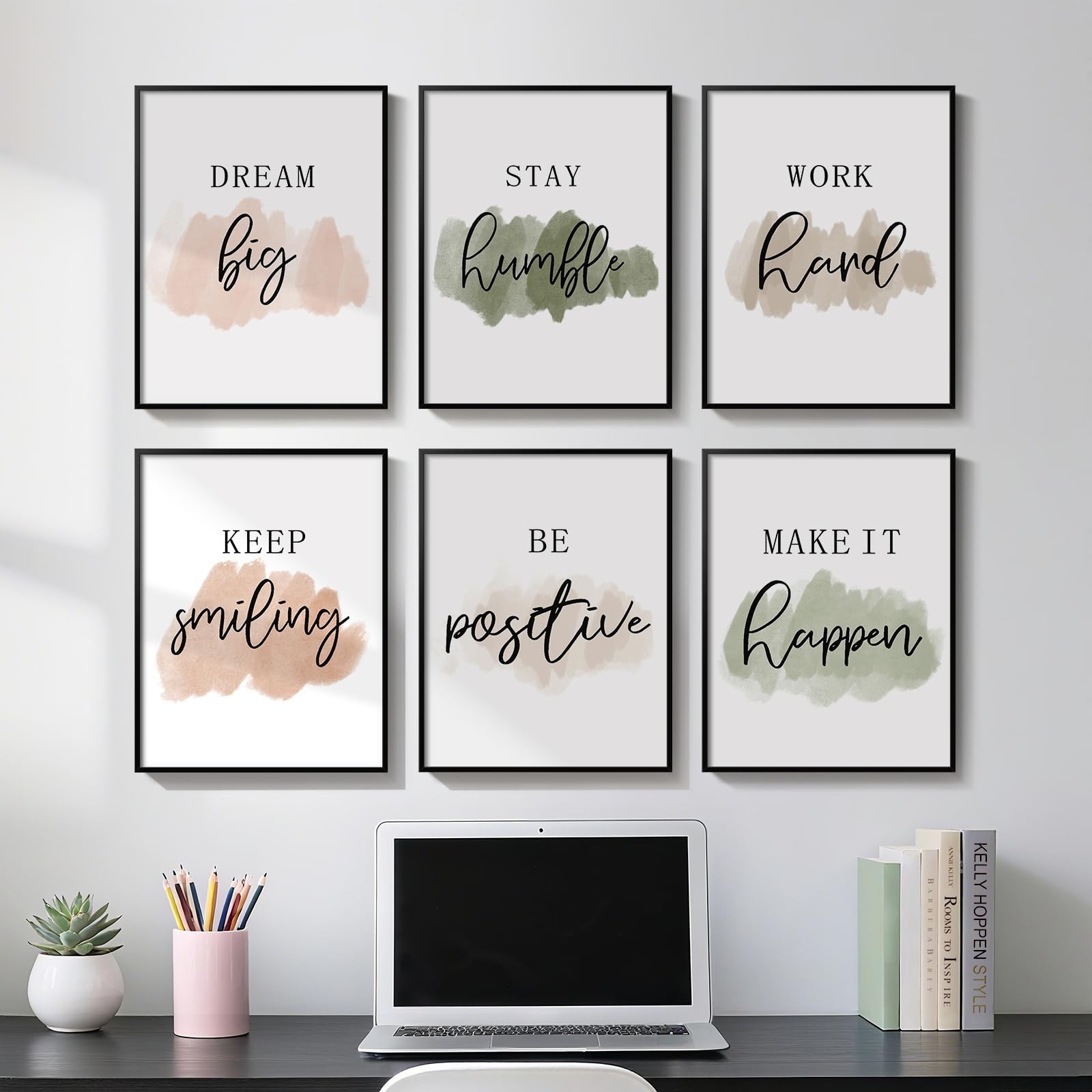 Framed Inspirational Wall Art for Office, Neutral Motivational Quotes Office …