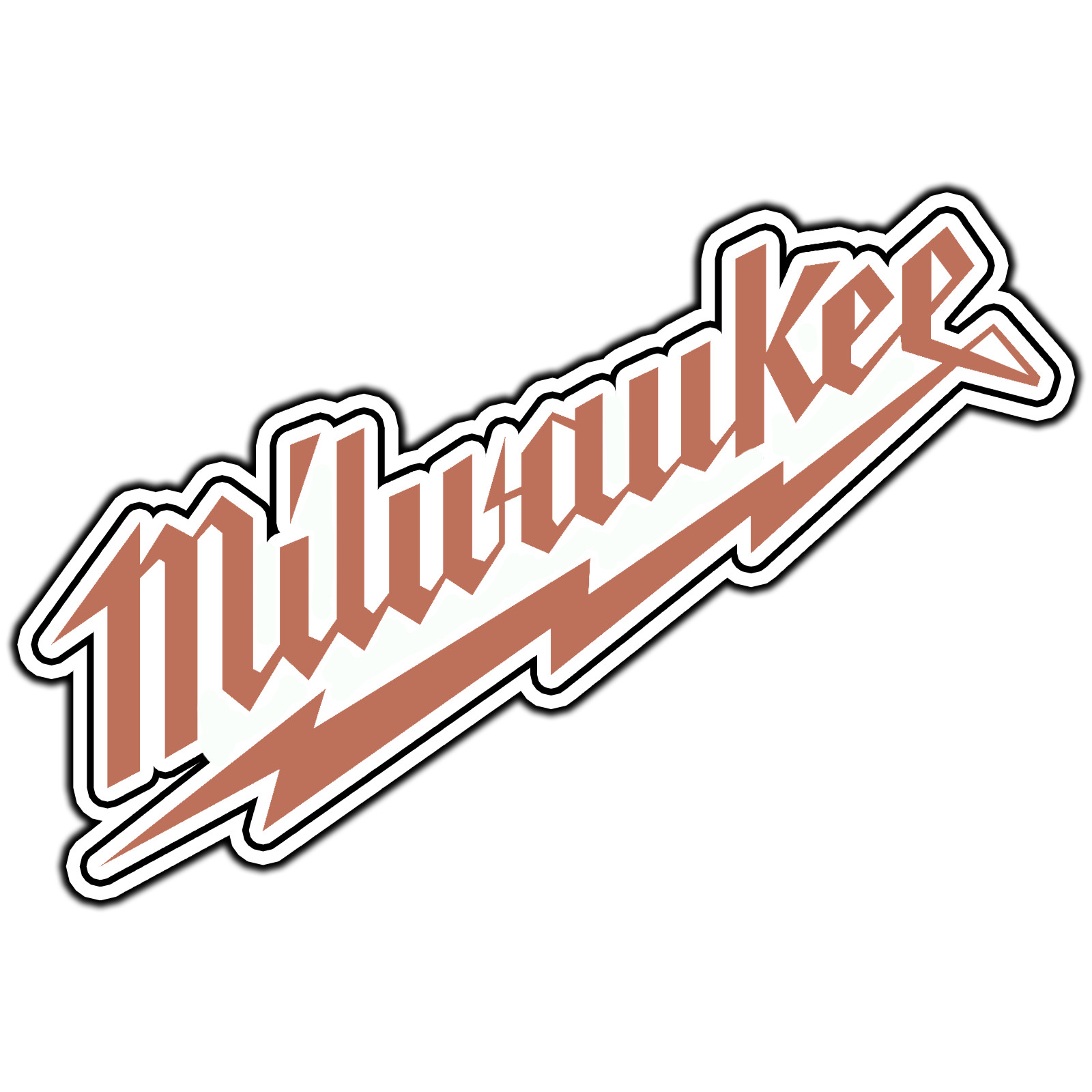 Milwaukee Brown Logo #3 Sticker Waterproof Vinyl Decal Die-Cut Car Garage