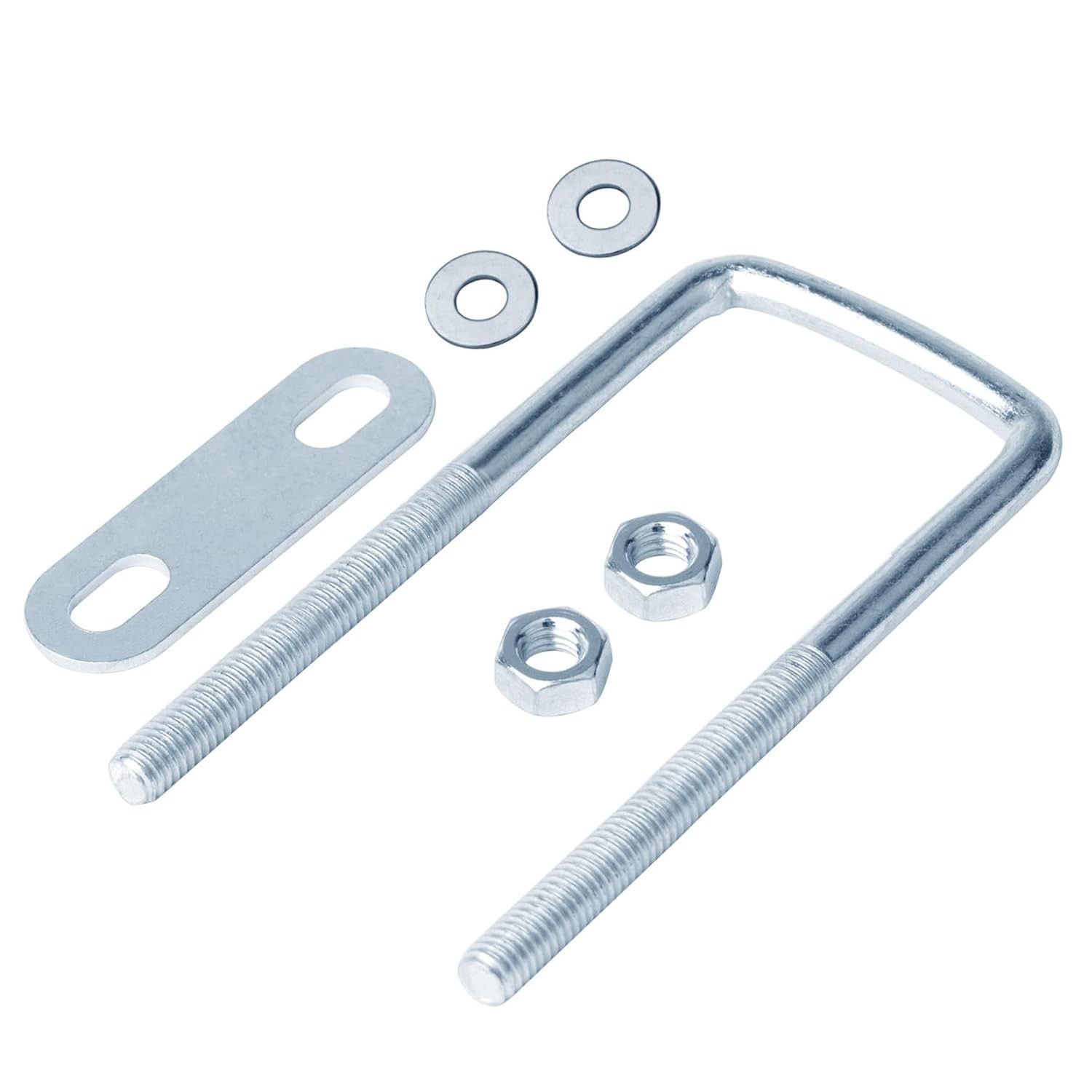 Pcs 1-1/2" Inch Wide Square U-Bolt for Trailer, 3/8" x 1-1/2" x 4-3/8", Elect…