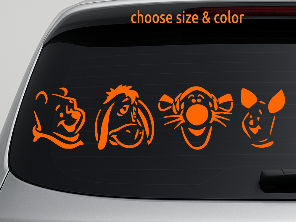 WINNIE TIGGER EEORE PIGLET Vinyl Decal Laptop Wall Car Sticker CHOOSE SIZE COLOR