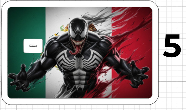 Venom Mexico Flag ATM Debit Credit Card Skin Sticker Latino Mexican Comic Marvel