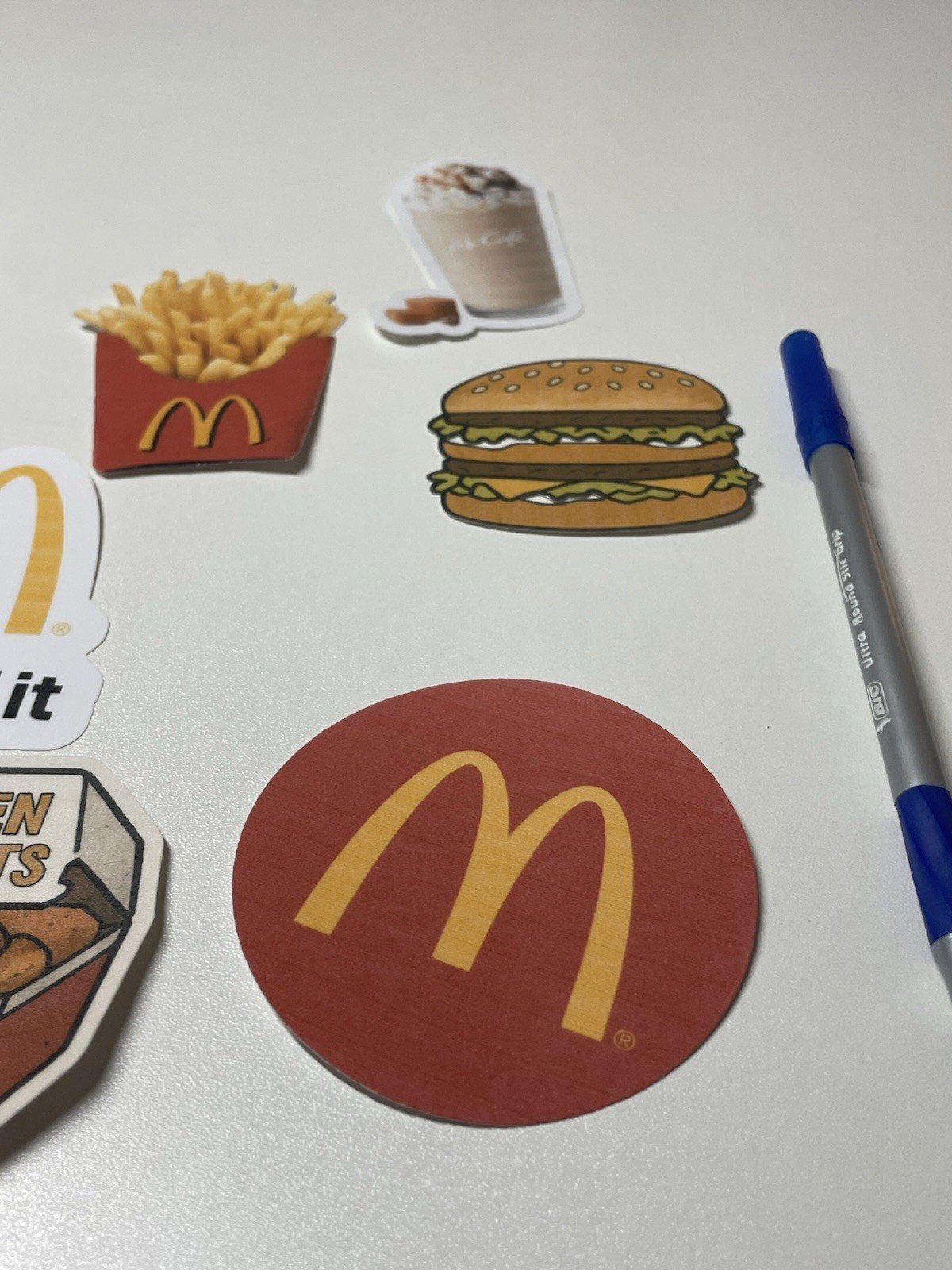 McDonald's Food Theme Sticker Set Multicolor Fast Food for Laptop Wall