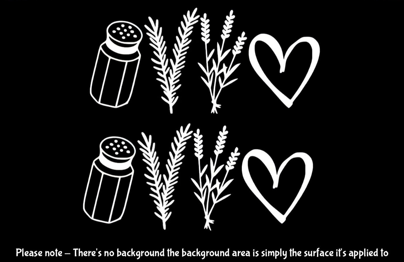 Practical Magic Salt Rosemary Lavendar Love Two 6" White or Black Vinyl Decals
