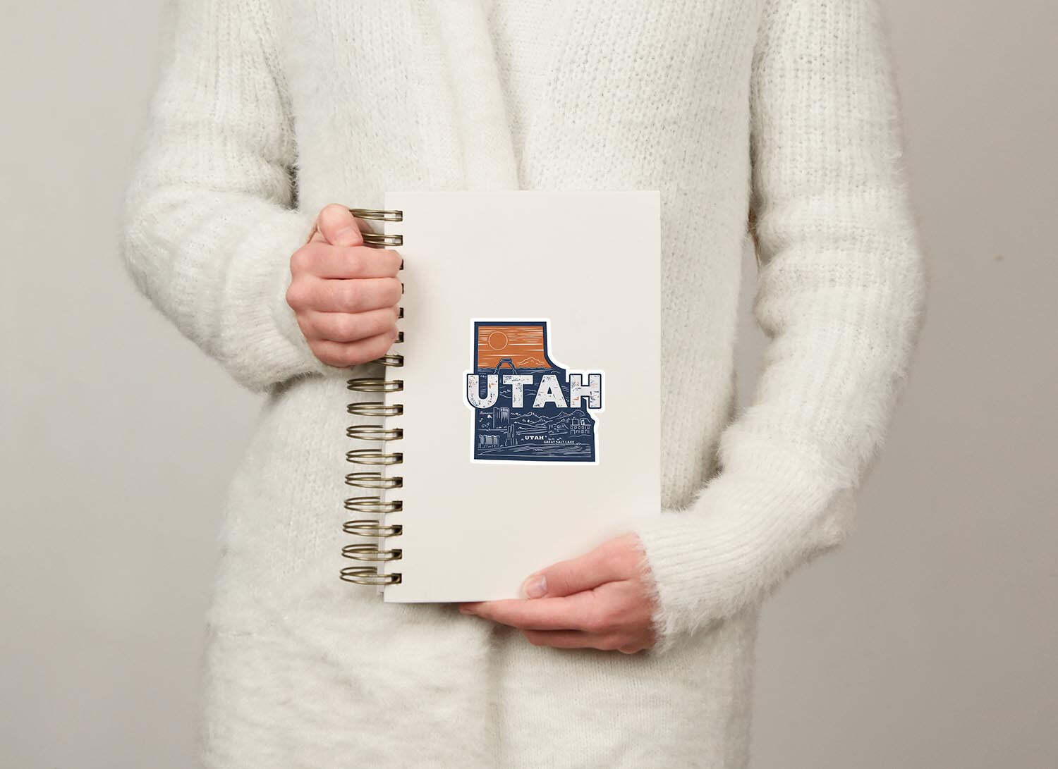 Retro Vinyl State Sticker – Utah