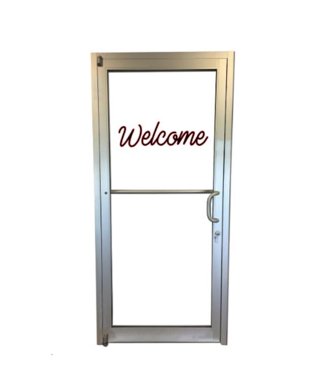 Welcome Decal Vinyl Sticker Sign PICK FONT SIZE COLOR Business Store Home House