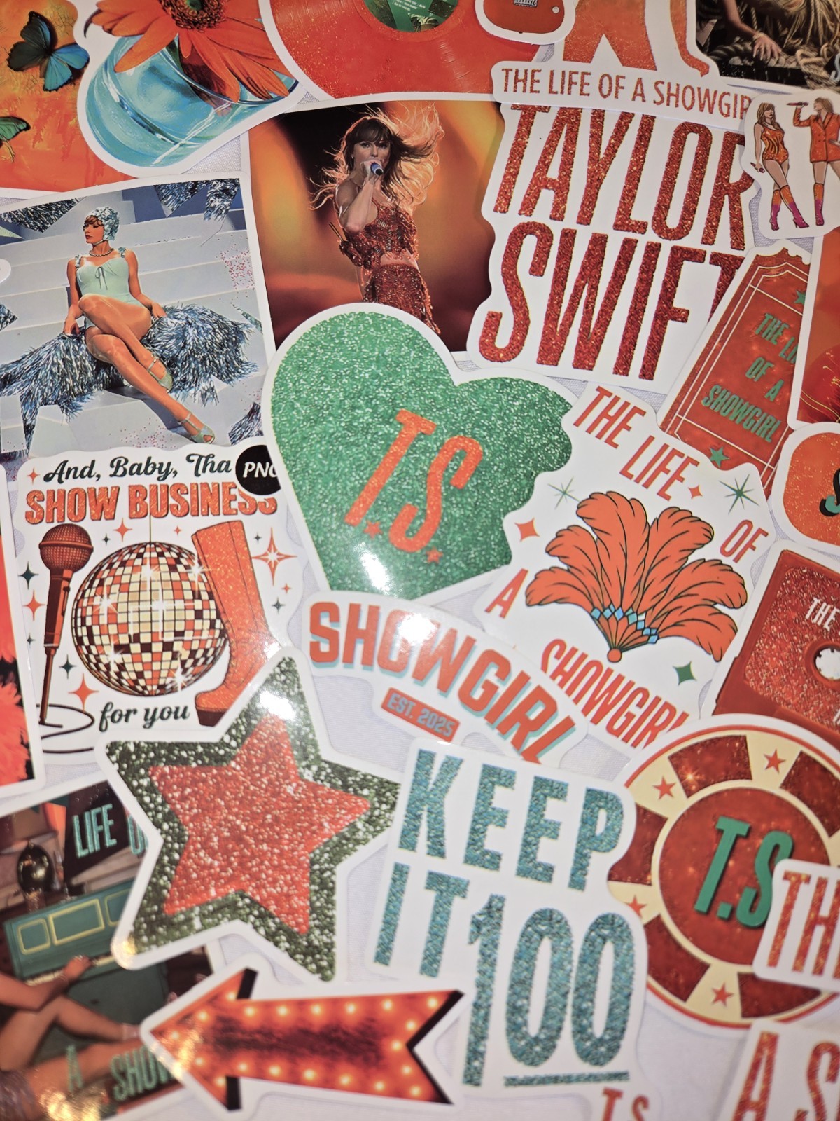 50pc Taylor Swift Stickers "Life of A Show Girl"