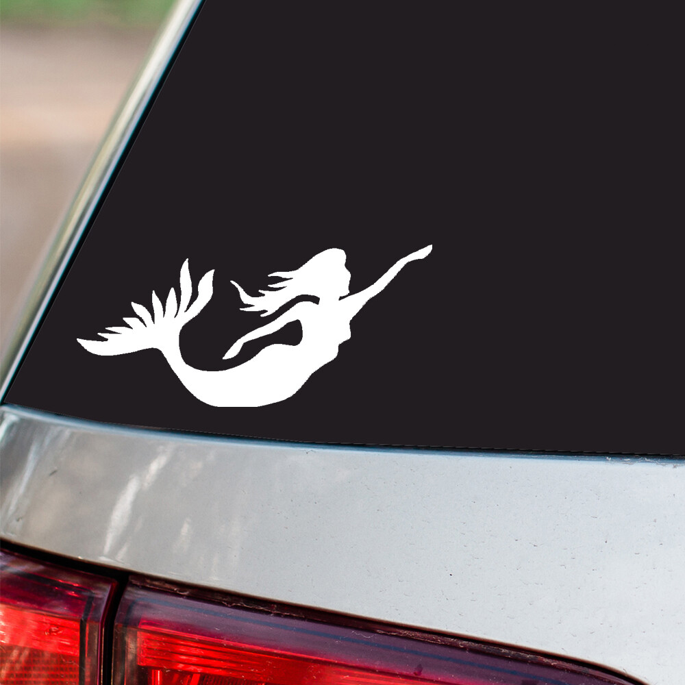 Mermaid Sticker Siren surf sea S2 All size regular & Chrome Mirror Vinyl Colors