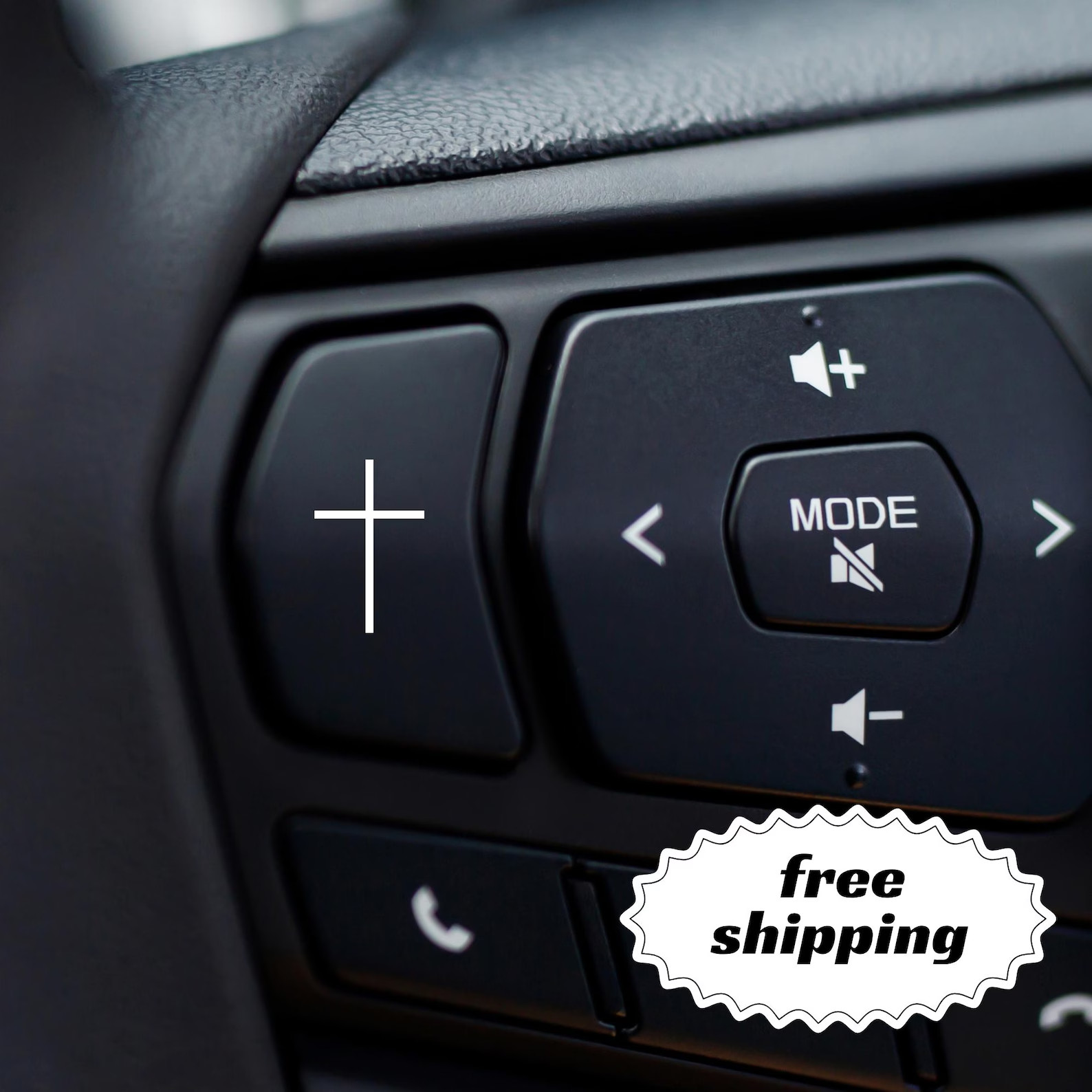 Tiny Cross Decal – Vinyl Cross Sticker for Car Button, Dashboard, or Mirror