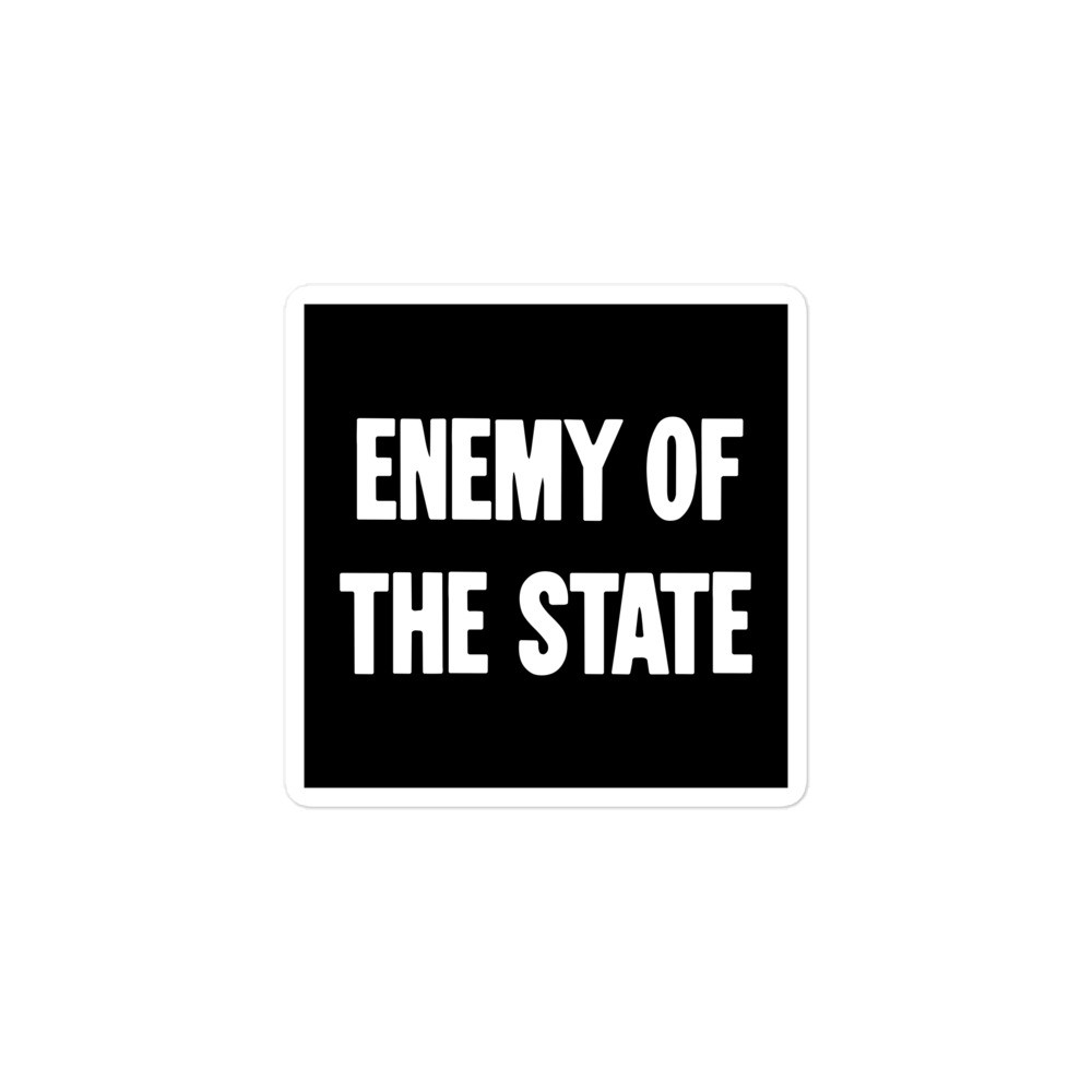 New Sticker Enemy of the State Dissident Rebel Outlaw Anarchist Anarchism Ancom