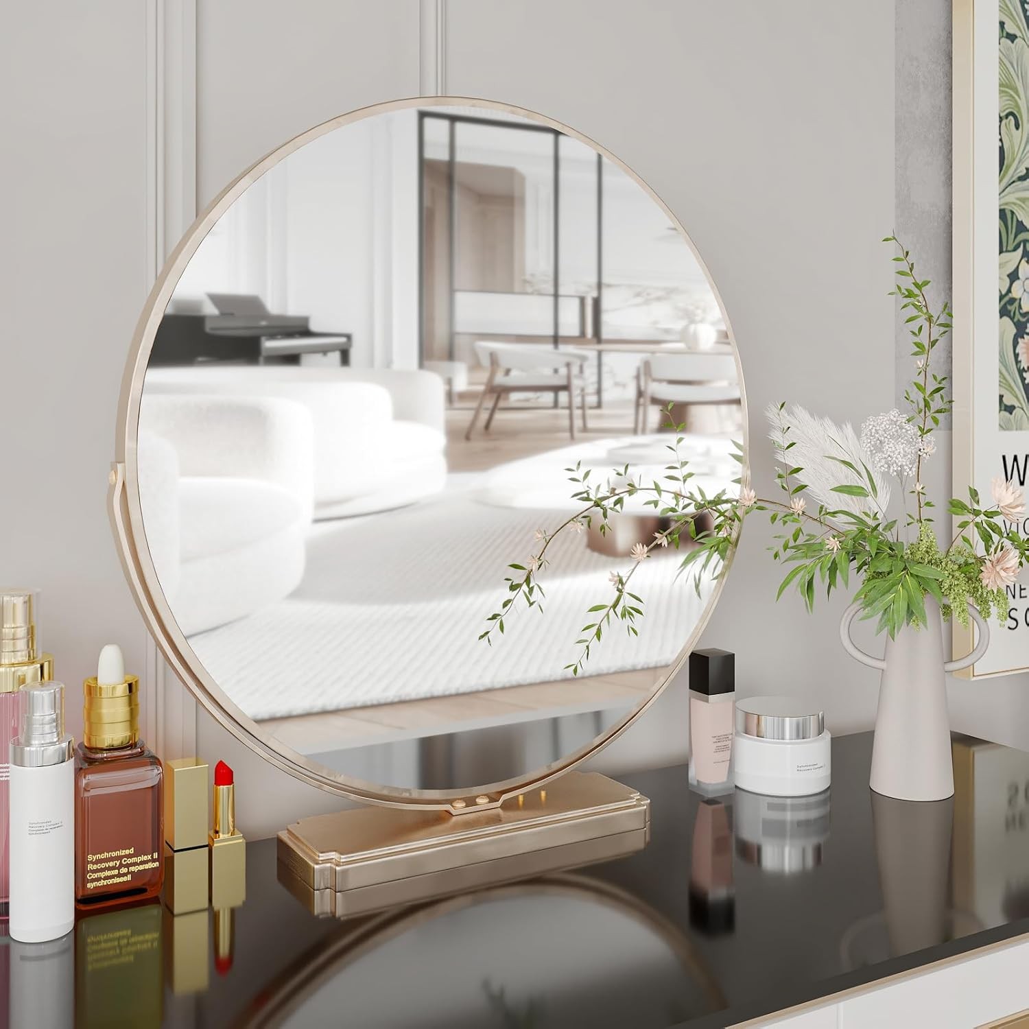 Reflective Silver 12×100 Self Adhesive Non Glass Wall Mirror Stickers Decals