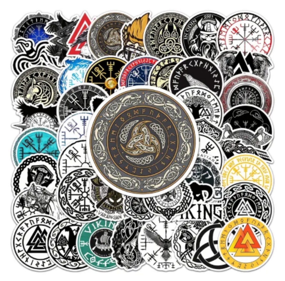 20 PCS Viking Old Norse Celtic Pagan Runic Totem Stickers 2 BRAND NEW
