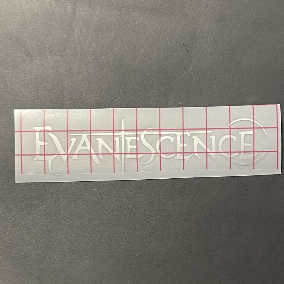 Evanescence Car Decal Vinyl Glossy Band Logo Bumper Sticker Cursive Heavy Metal