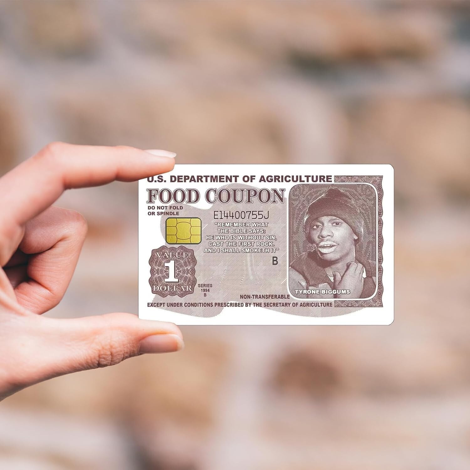 Credit Card Skins Food Stamp EBT Card Sticker Tyrone Biggums 2-Pack