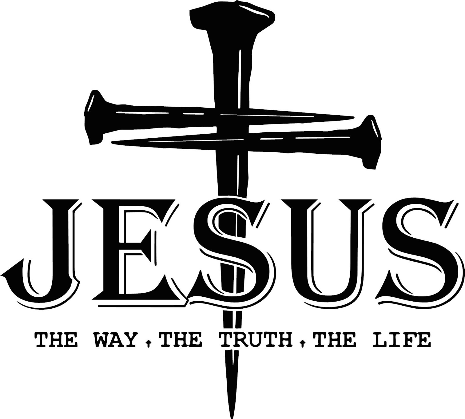 Jesus Cross Nails Vinyl Decal Christian Faith Car Truck Window Laptop