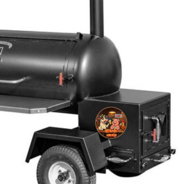 BBQ (Let's Get Smoked) – 4" Handmade Vinyl Decal Vehicle Cooler Grill Laptop 26
