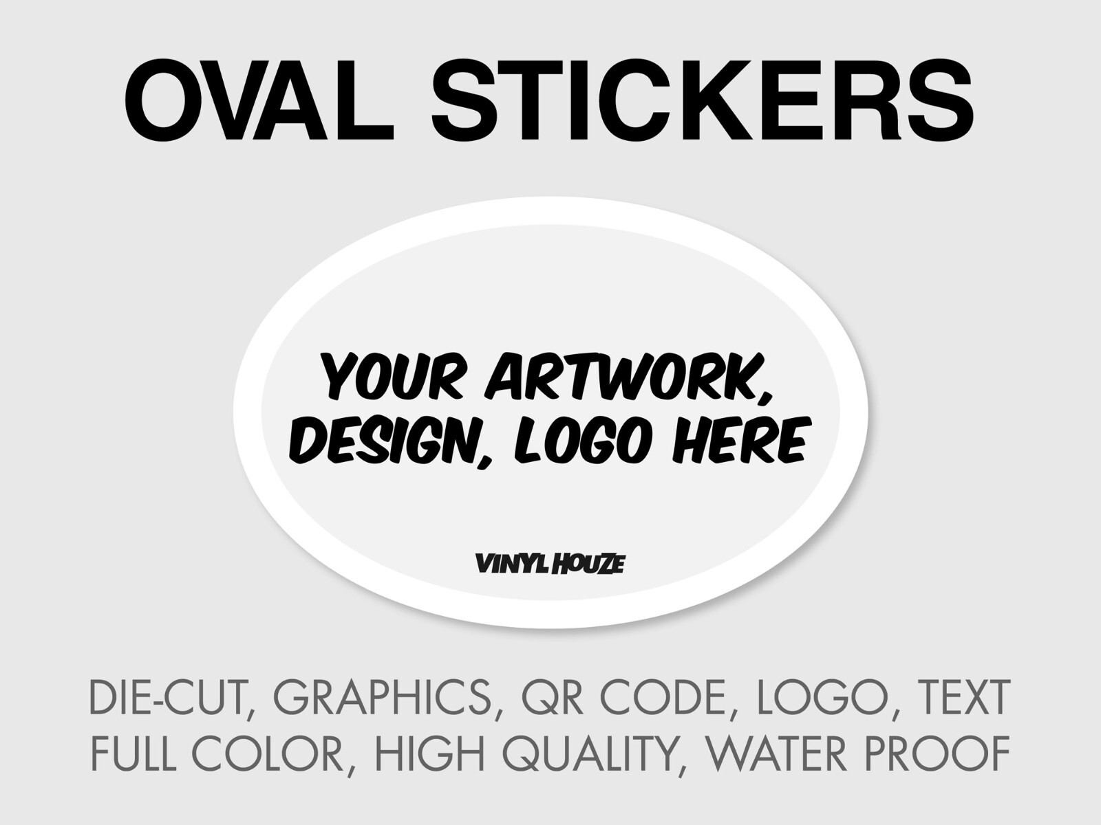 50 3×2 Custom Printed Full Color Outdoor Vinyl Car Bumper Sticker Decal Die Cut