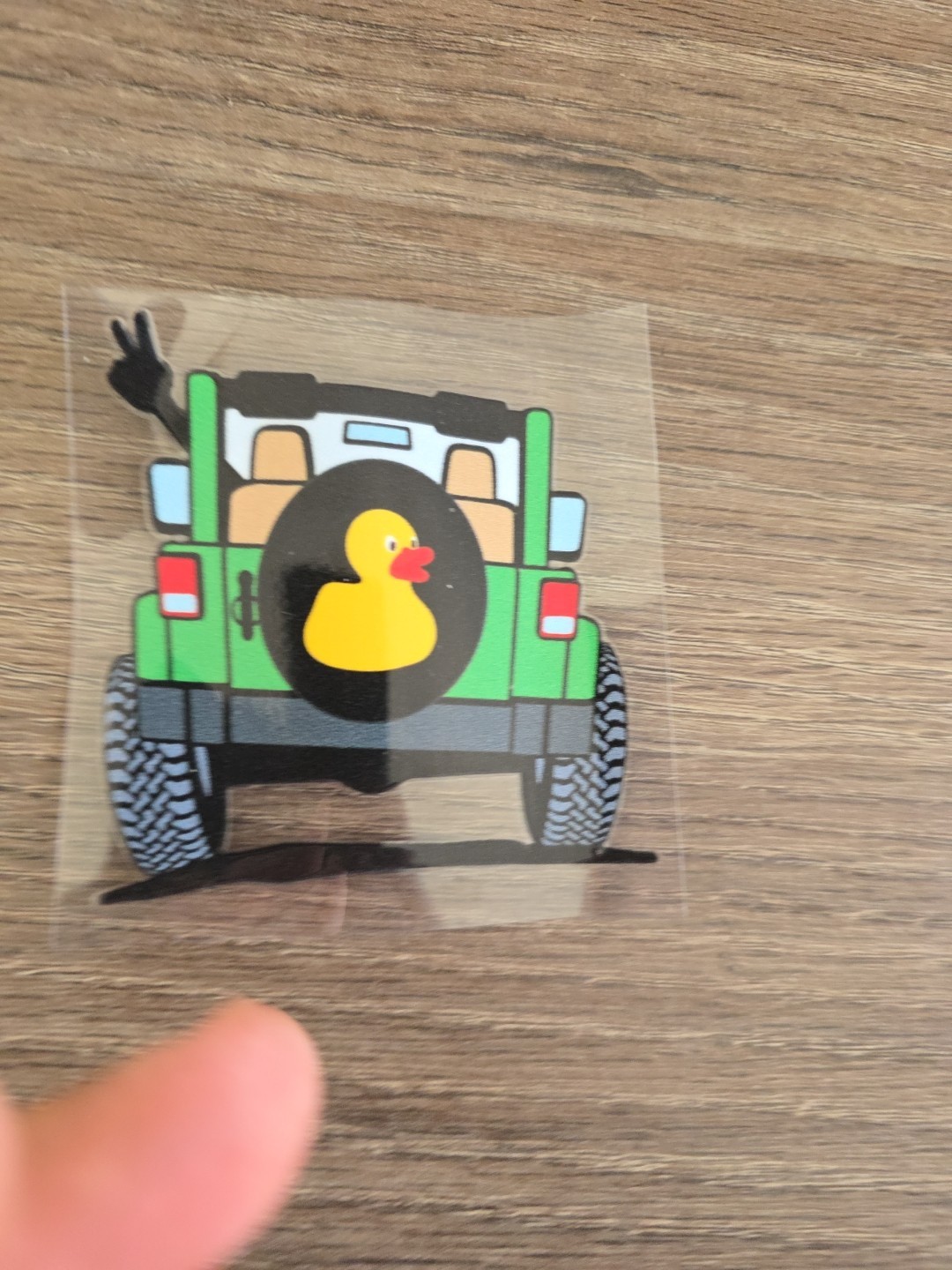 Multi Colored UV DTF Rubber Duckie On Space Jp DECAL STICKER for Vehicle USA