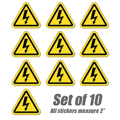 High Voltage Electrical Sticker Shock Hazard Decal Warning Vinyl Danger Caution