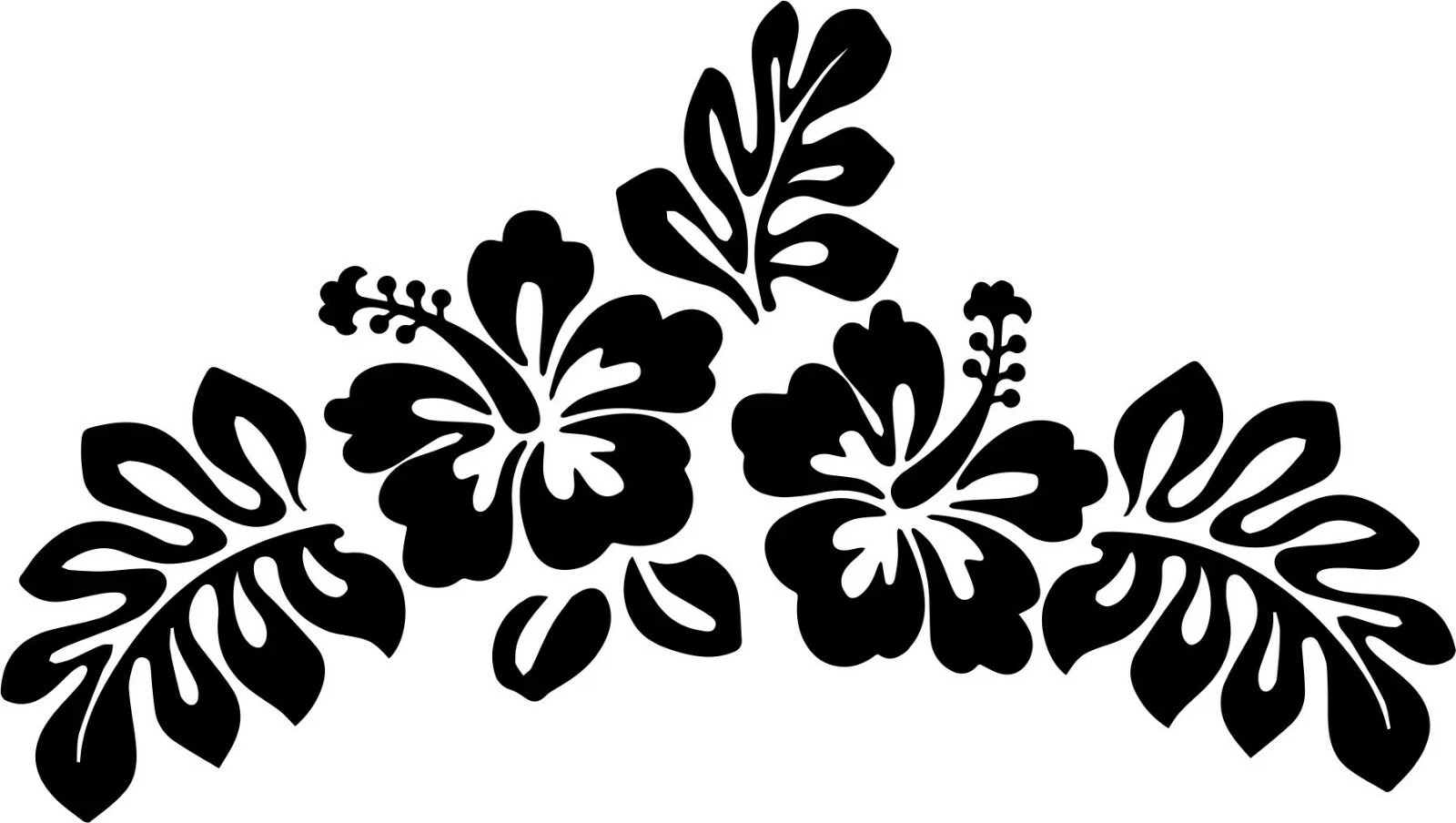 Hibiscus Vinyl Decal Car SUV Bumper Window Tablet Laptop Flat Surface