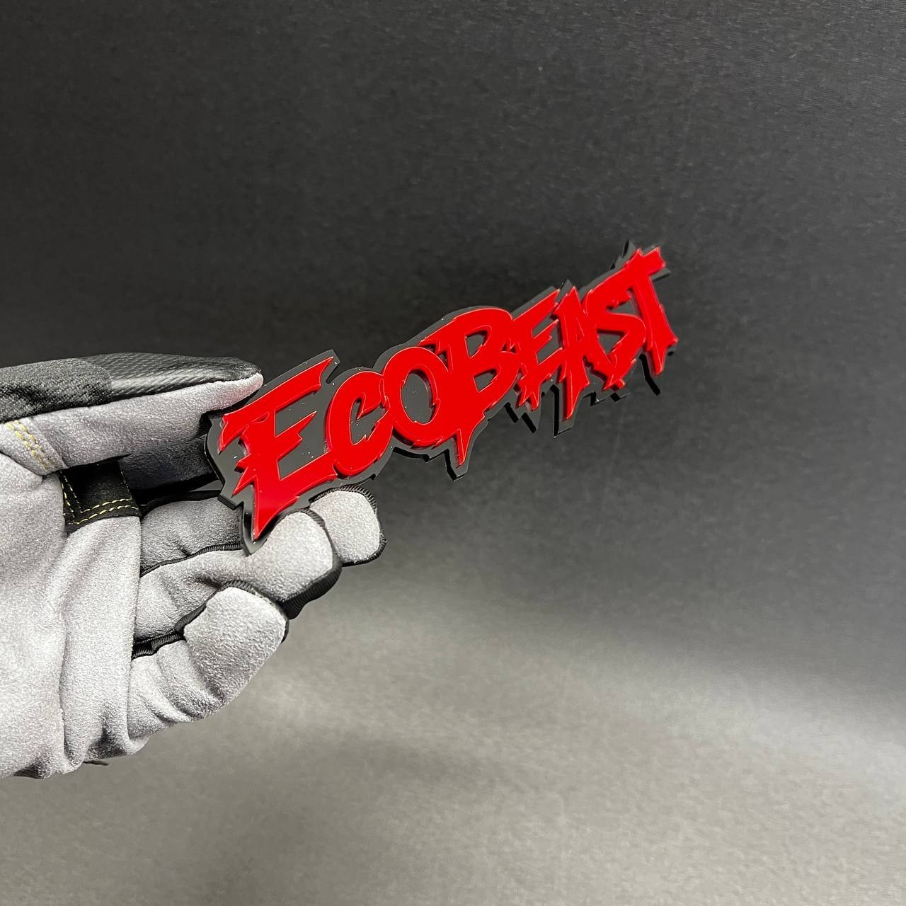 1PC ECO BEAST Custom 3D Text Car Badge Fender Emblem Tailgate Toolbox Decal