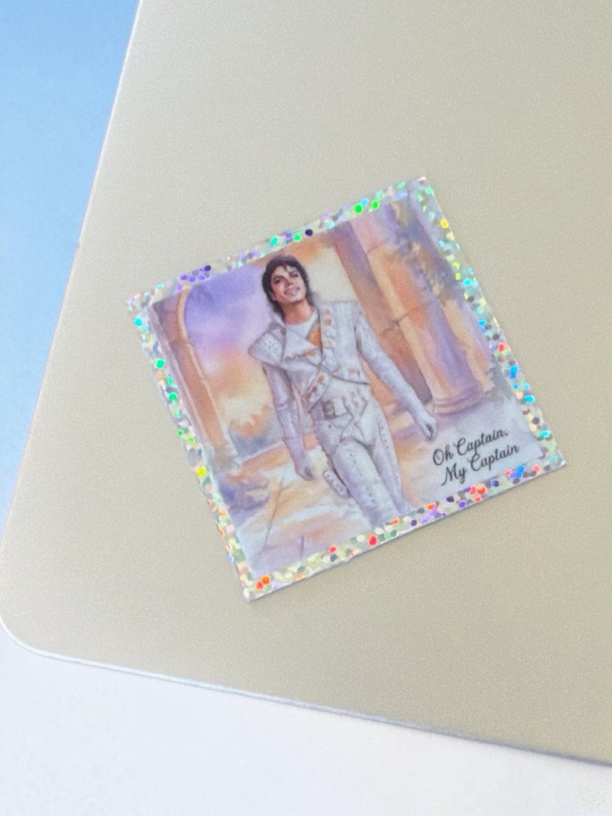 4×4, 3×3 2×2 Captain EO & Fuzzball Captain Mirror Sticker Homemade FREE SHIP