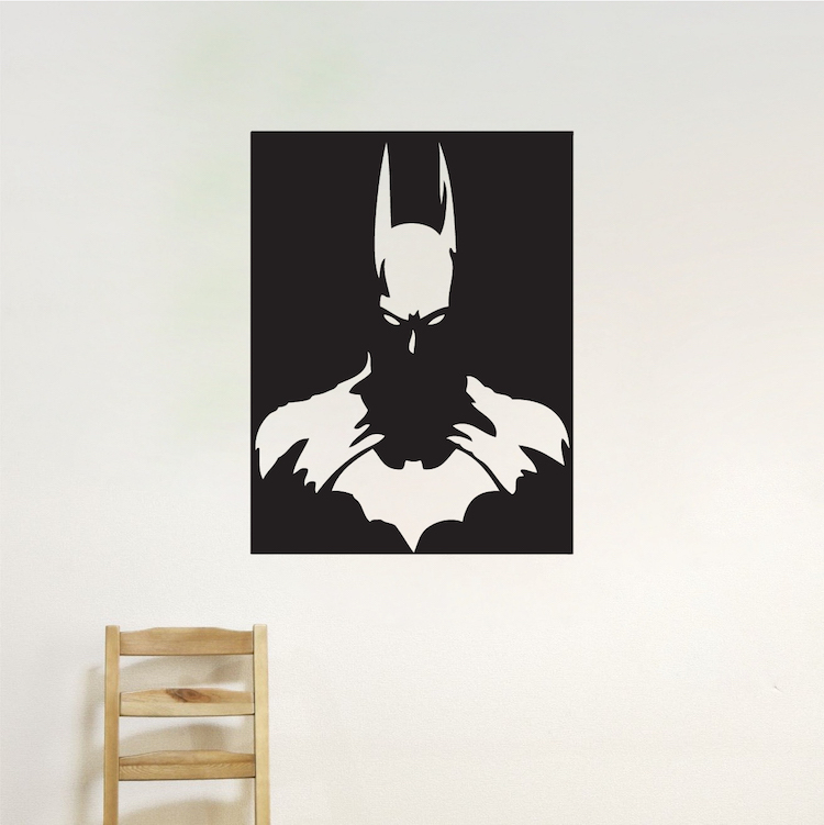 Batman Wall Decal Justice League Mural Superhero Gotham Bruce Wayne Art, s96