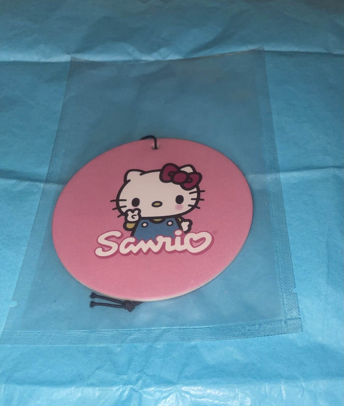 Pink Hello Kitty Car Hanging Air Freshener (Bubble Gum Scent) Both Sides Design