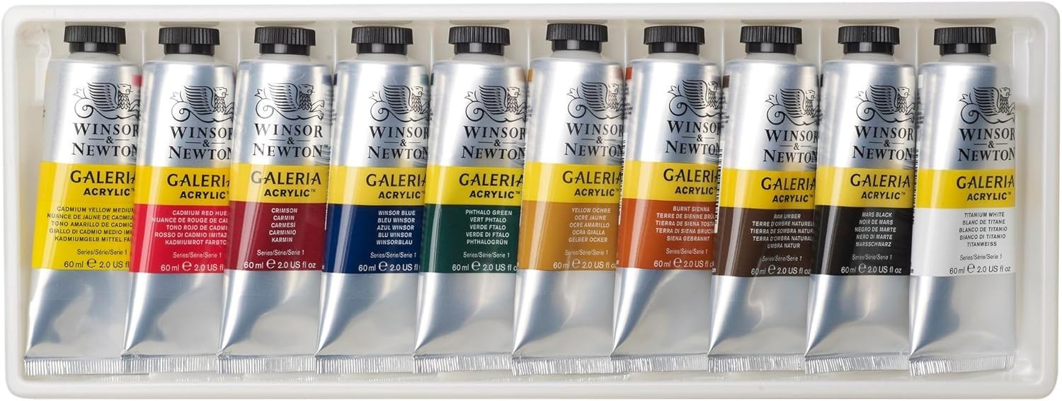 Galeria Acrylic Paint, 10 x 60ml 2–oz Tube Paint Set