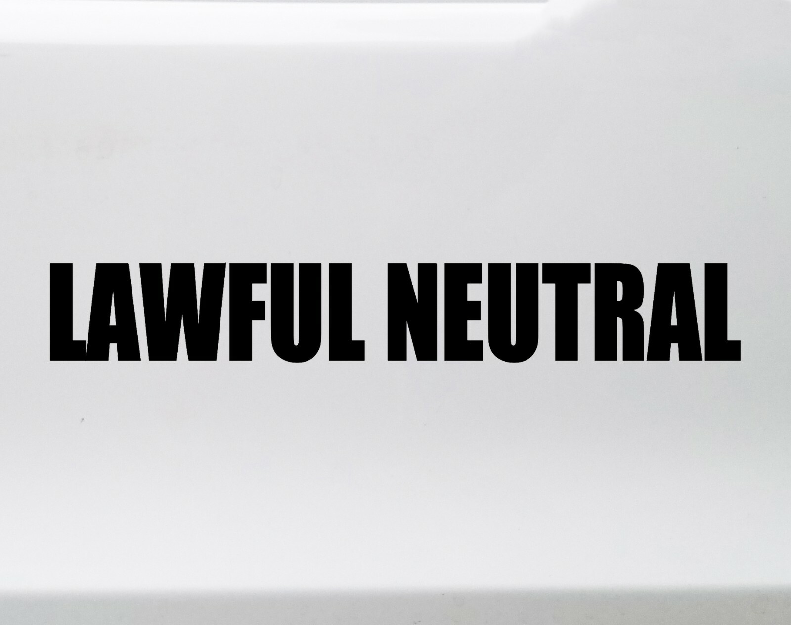 Lawful Neutral Vinyl Sticker – RPG Role Playing Character Alignment V1 – Decal
