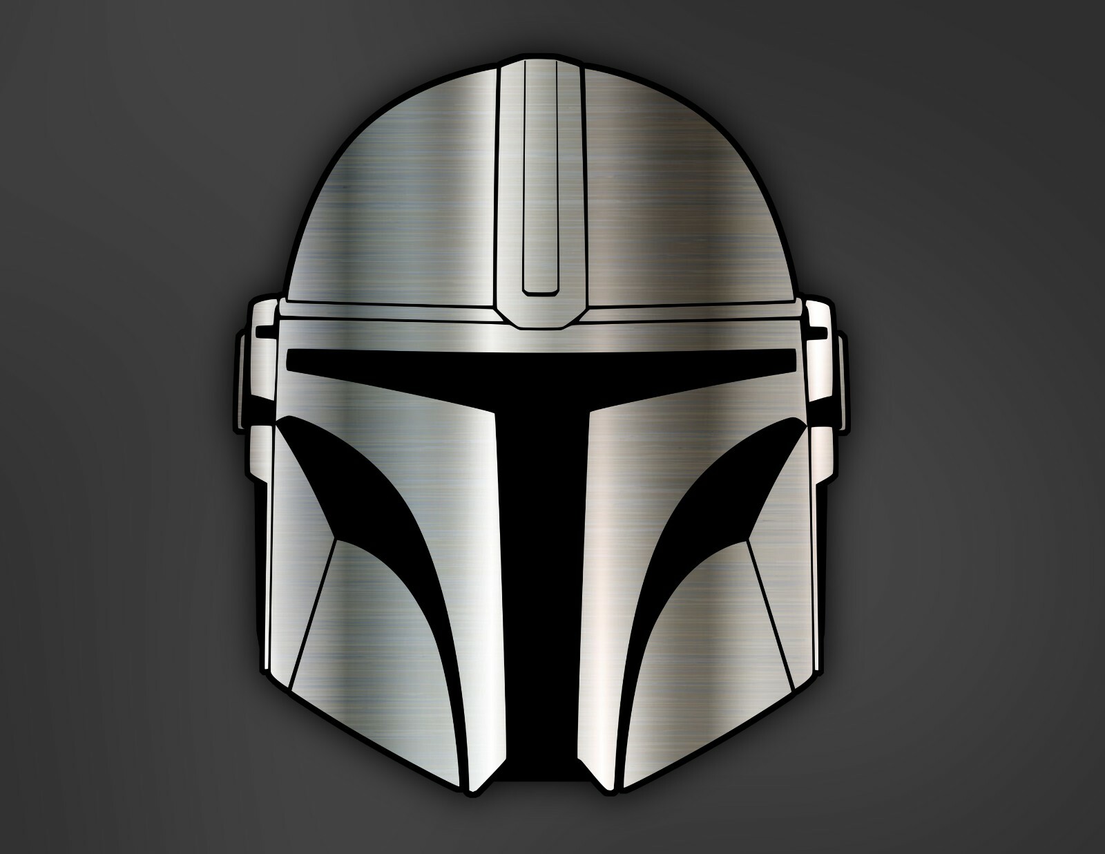 The Mandalorian Logo New CHROME Premium Sticker Vinyl