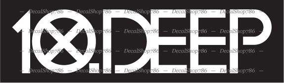 10.Deep Clothing – Cars/SUV's/Trucks Vinyl Die-Cut Peel N' Stick Decal/Sticker