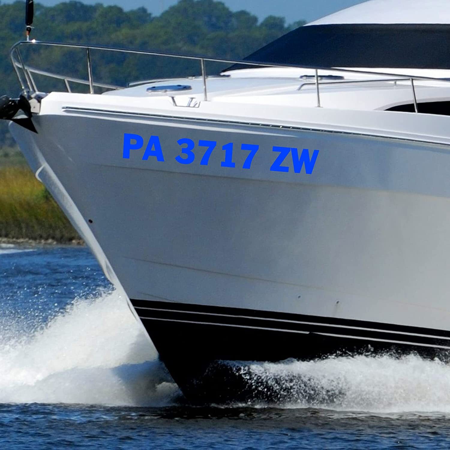 Personalized Decals Boat Registration Numbers and Letters Set of 2 VWAQ – CVD6