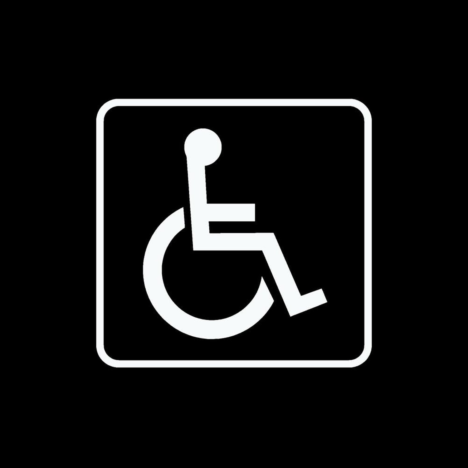 Handicap Handi Cap Sticker Wheelchair Disabled Window Parking Decal Window Bu…