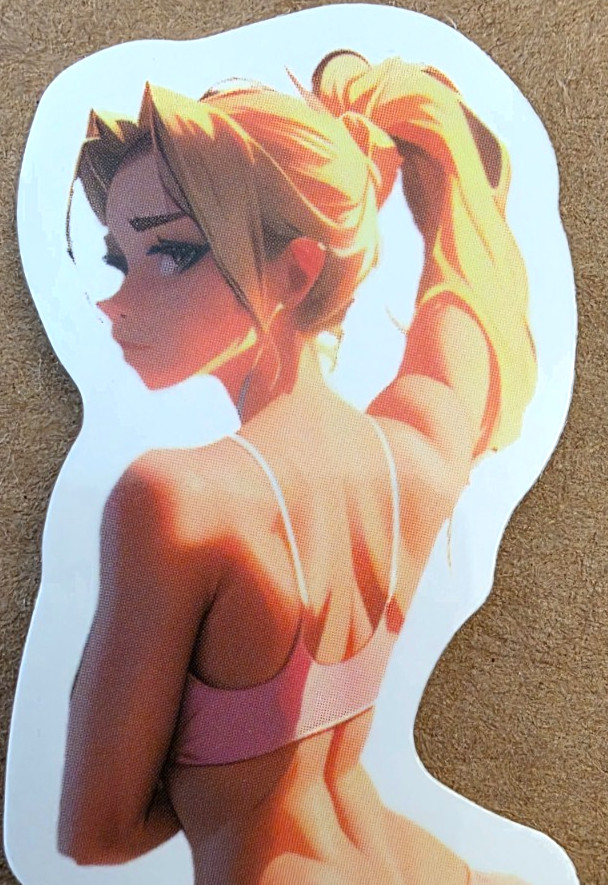 Waifu Sticker Girl Summer Bikini Princess Beach Idol Anime Manga Pin Up Pinup