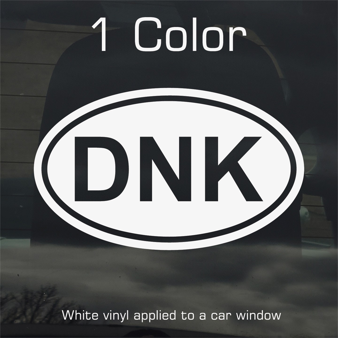 Denmark DNK Oval Country Code Vinyl Decal Sticker for Car Window Laptop & Gifts