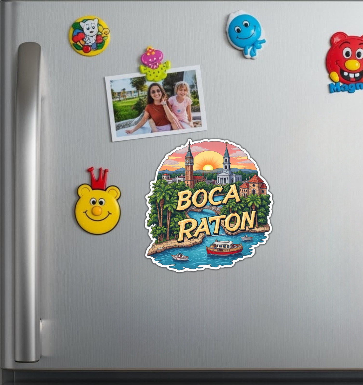 Boca Raton Florida Fridge Magnet or Laptop Sticker