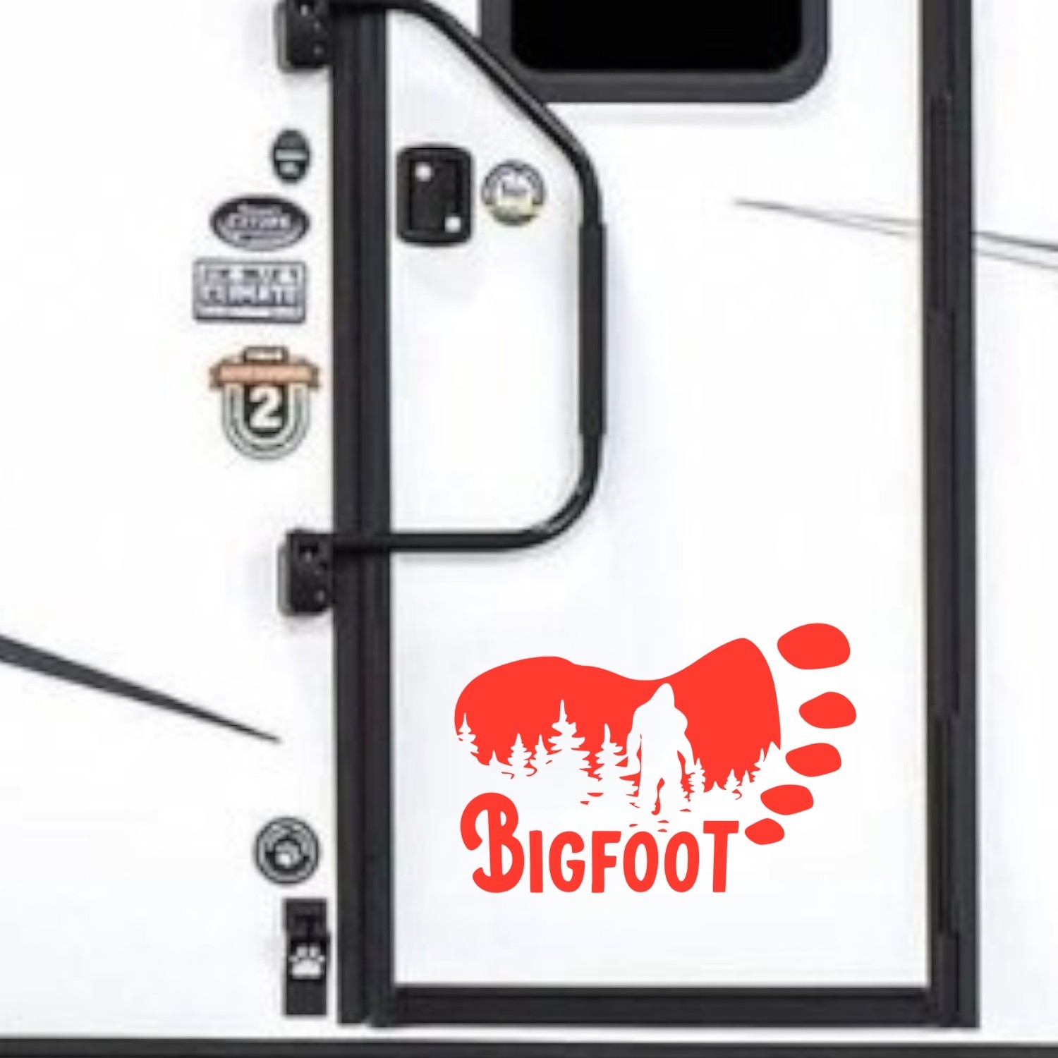 Bigfoot mountain foot decal vinyl decal for cars trucks most smooth surfaces