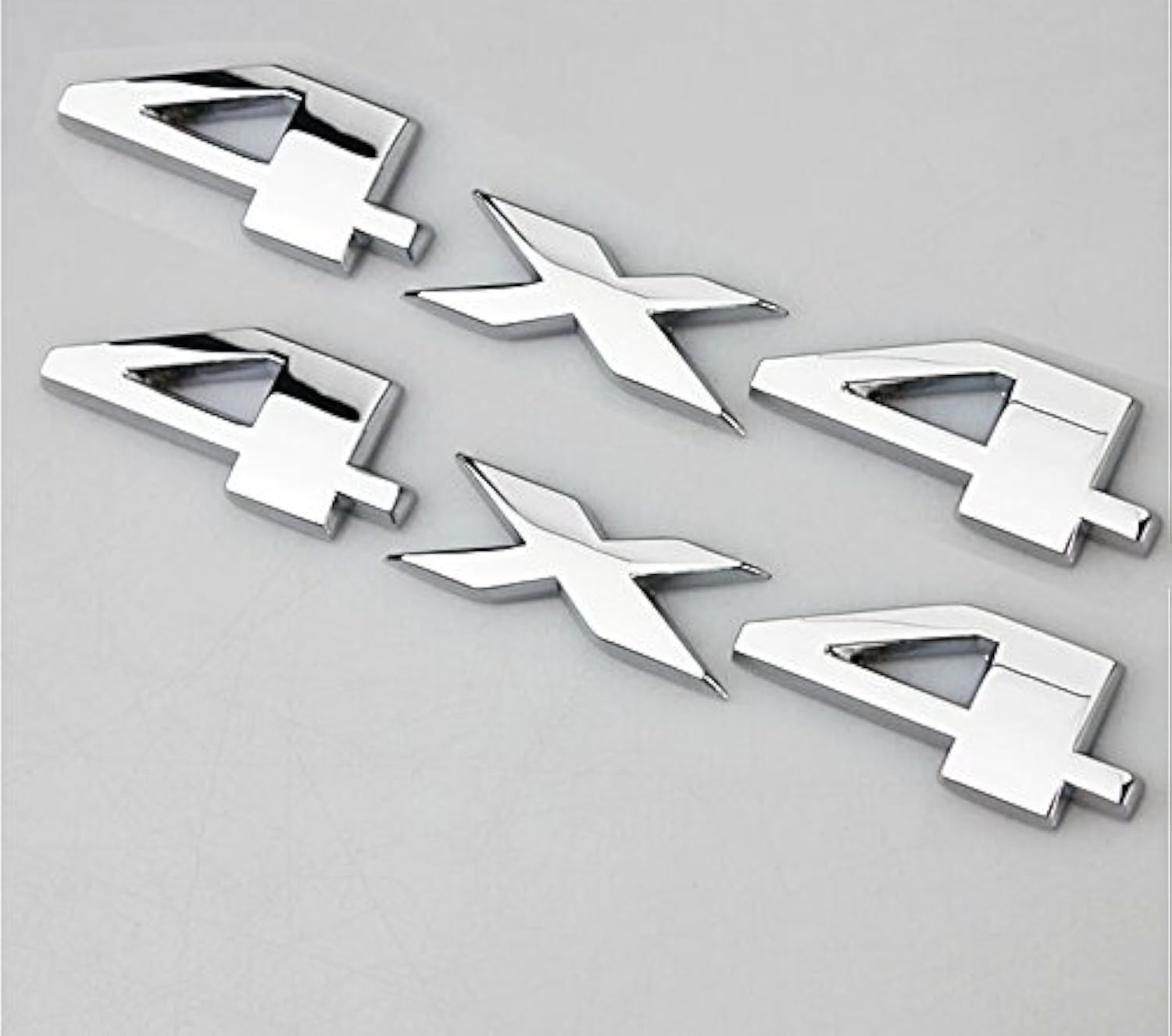 Luxury 2-Piece 3D Chrome 4×4 Logo Emblem Set for All Vehicles – Easy Install