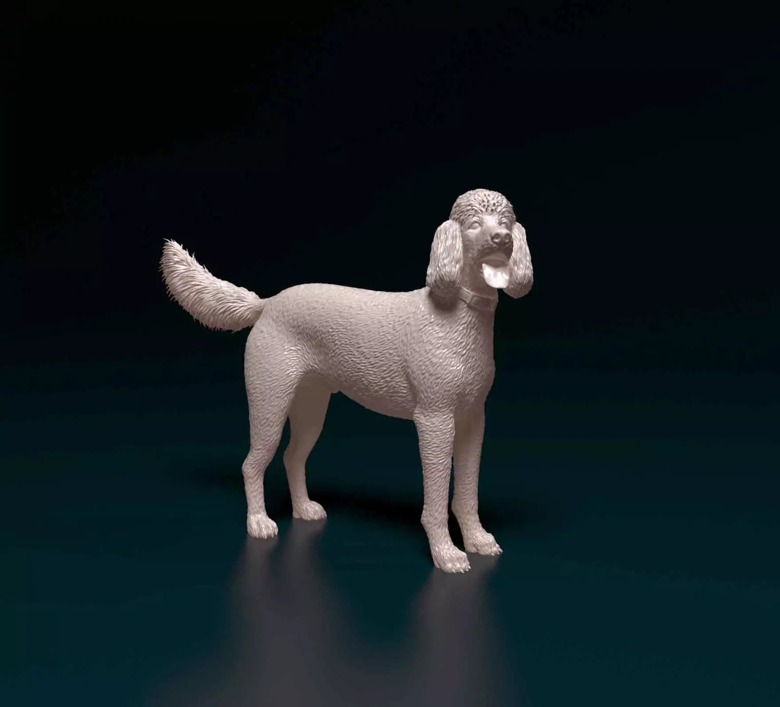 Poodle Figure & Decal Set – 3D Printed – Paintable DIY Dog Art Combo Set