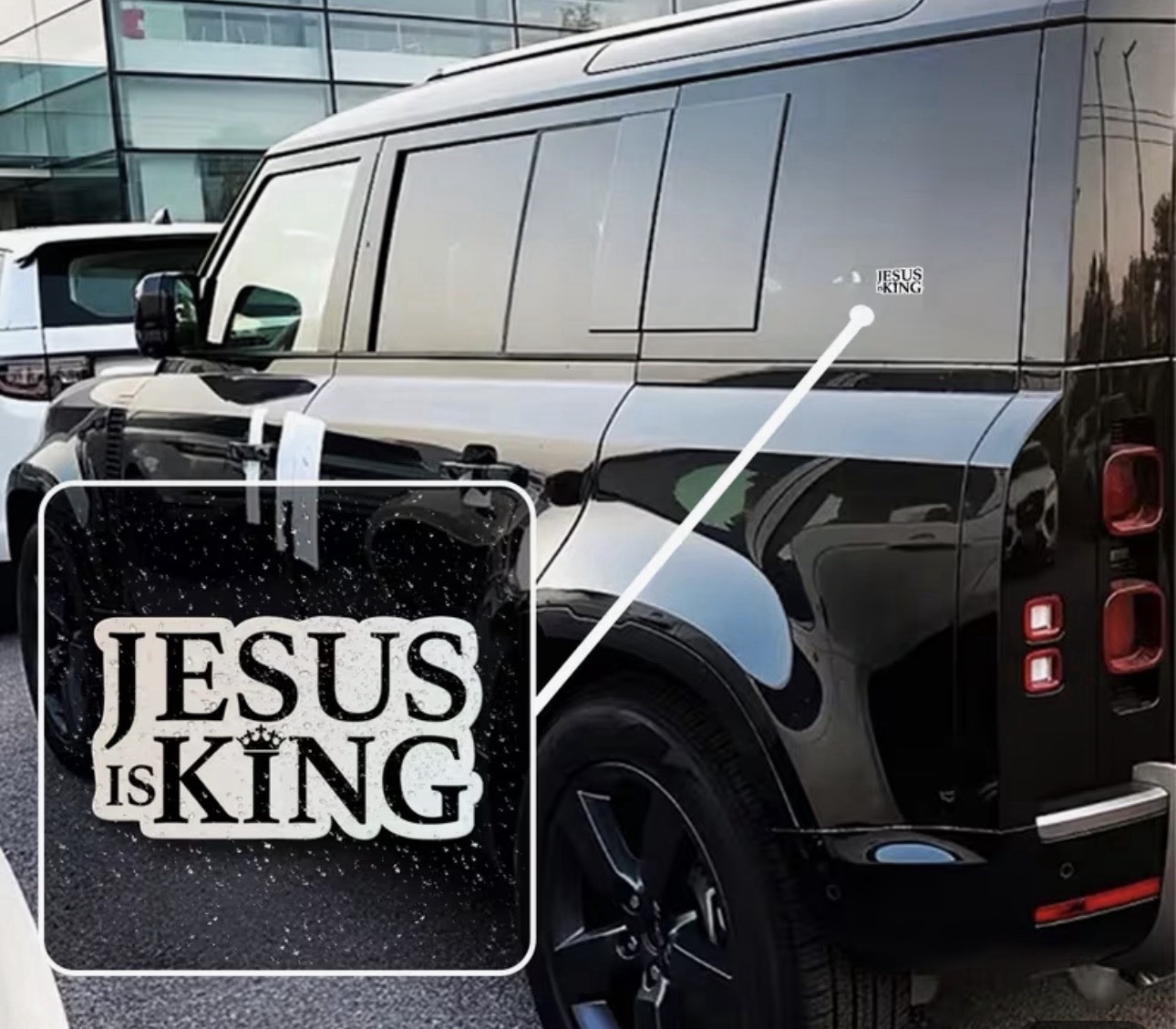 JESUS IS KING 2” VINYL DECAL DIECUT STICKER GOD CHRISTIAN FAITH 1PC