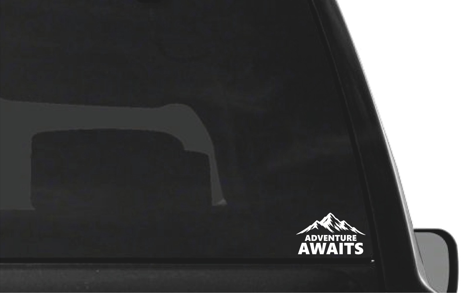 Adventure Awaits Mountain Landscape Vinyl Decal Hiking Hiker Sticker