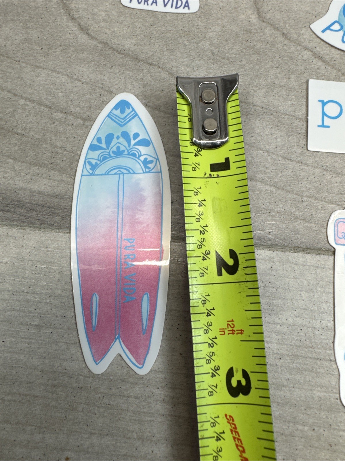 Pura Vida Bracelet Sticker Pack Of 7 Sticker Peace Bus Pineapple Sun Surfboard