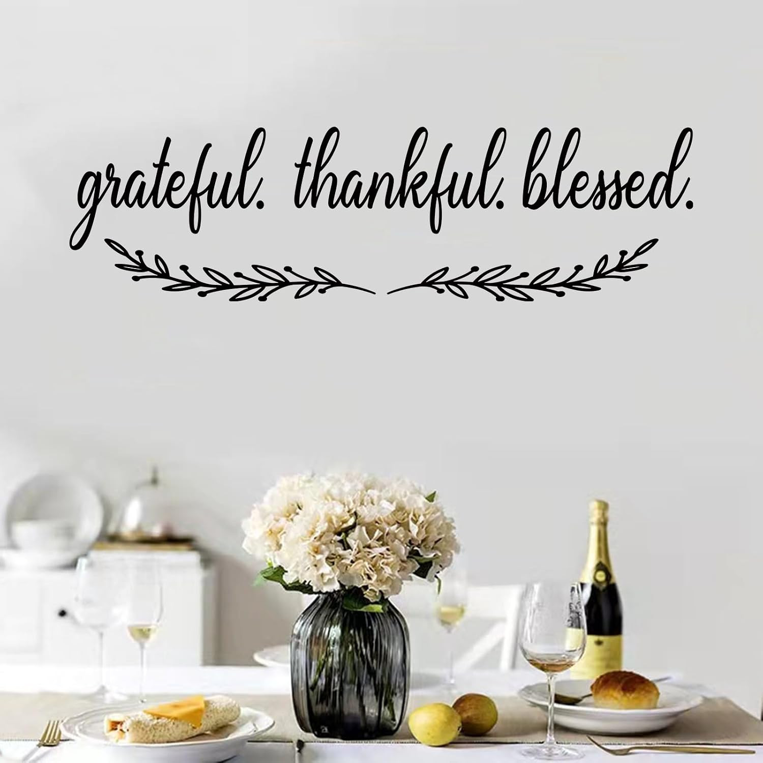 Quotes Wall Decals for Dining Room: Home Inspirational Pantry Kitchen Vinyl Art