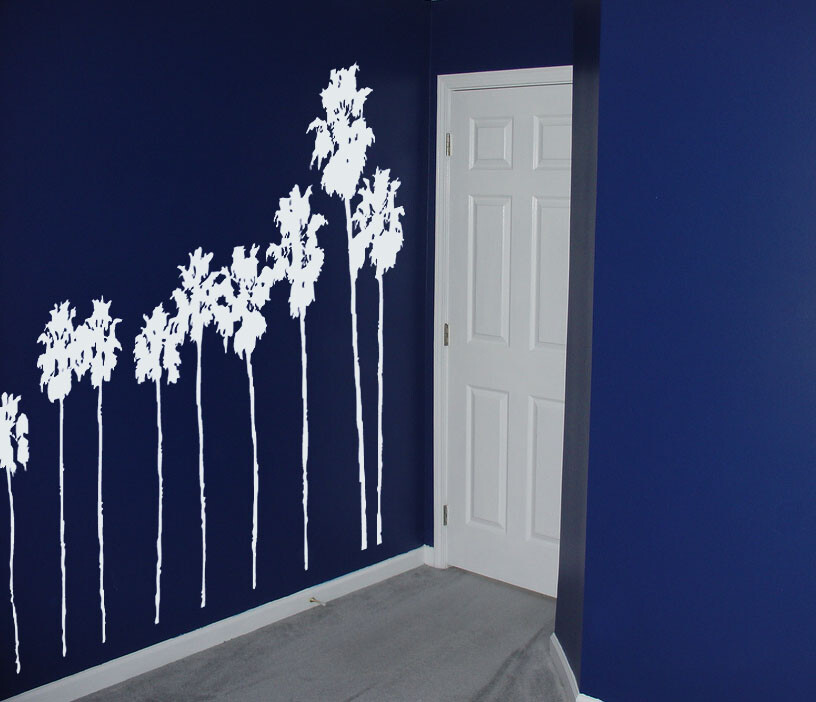 SoCal Roll of Palm Trees Wall Decal. LA, California Palm Trees. #169