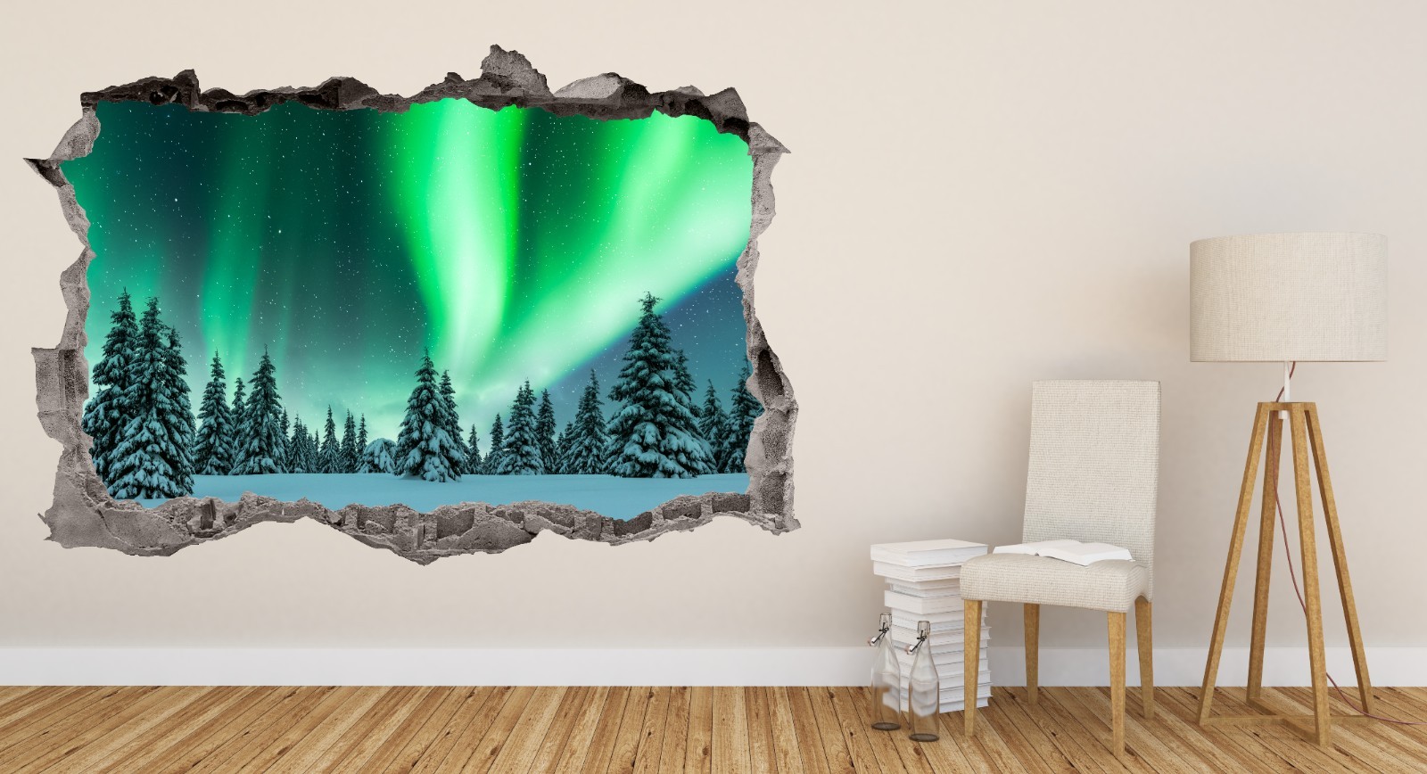 Aurora Borealis Wall Decal 3D Northern Lights Vinyl Wall Art Decor Home Set M-84