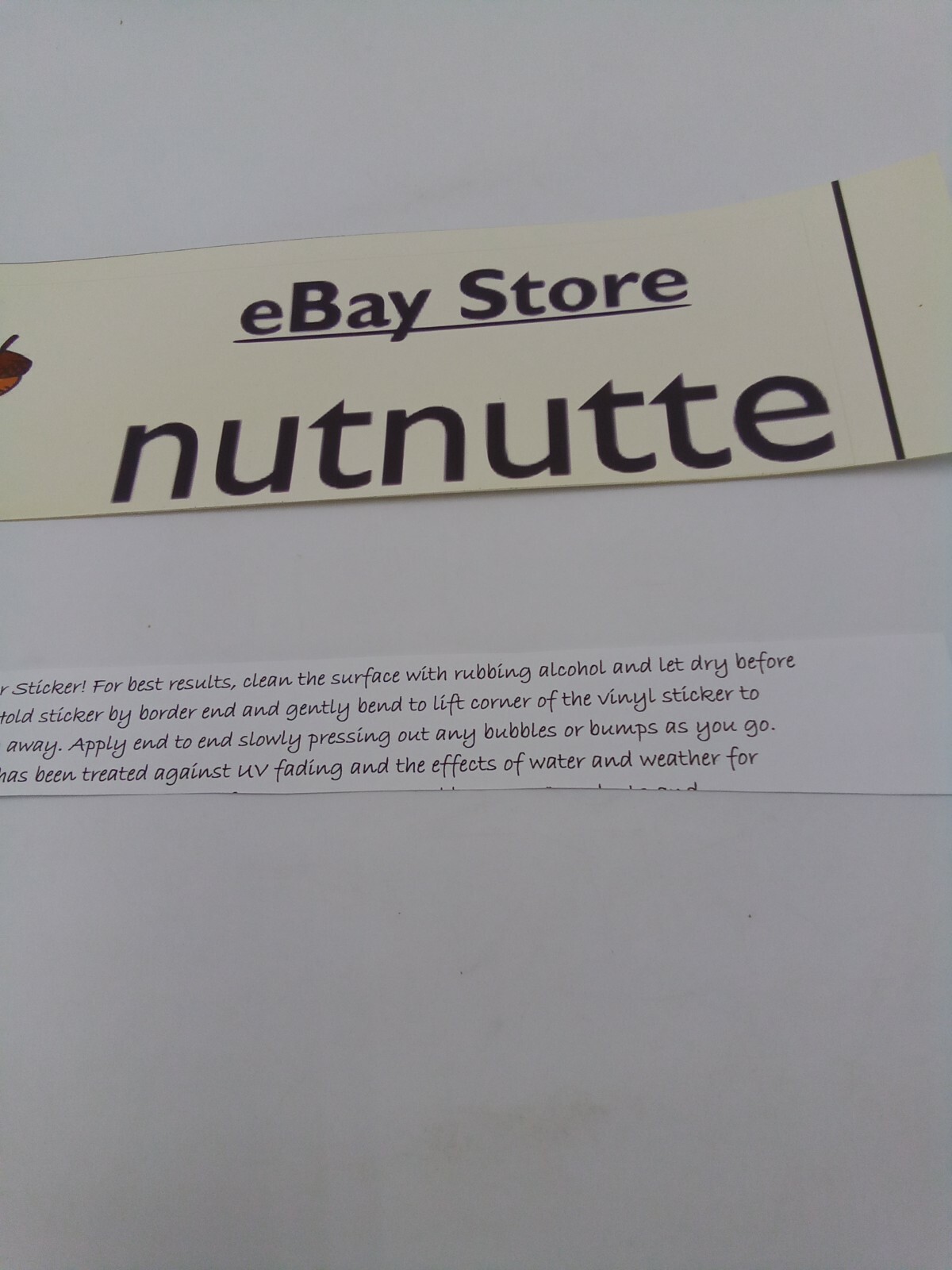 Bumper stickers That Says Ebay Store nutnutte New